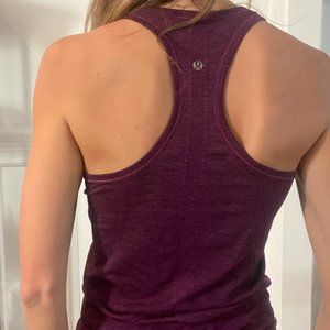 Maroon Lululemon Swiftly Tech Racerback Tank - Size 6